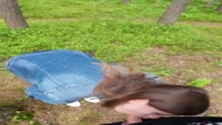 NikaBunny69 - I went for a walk after fucking at home and decided to suck him off again and swallow cum outdoors