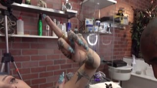 River Dawn Ink gets tattooed then fucked